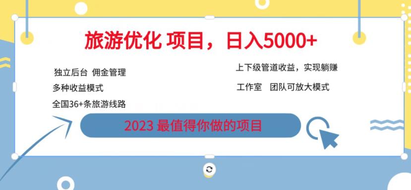 7.22旅游项目最新模式，独立后台+全国35+线路，日入5000+【揭秘】-<a href=