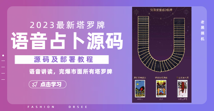 （6685期）2023新版塔罗牌语音讲解占卜源码，配套视频教程和网站源码-<a href=