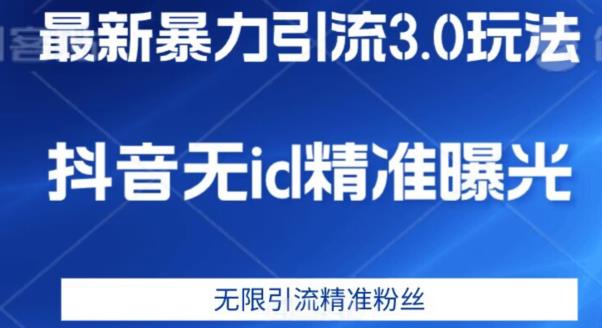 最新暴力引流3.0版本，抖音无id暴力引流各行业精准用户-<a href=