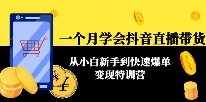 （4299期）一个月学会抖音直播带货：从小白新手到快速爆单变现特训营(63节课)-<a href=