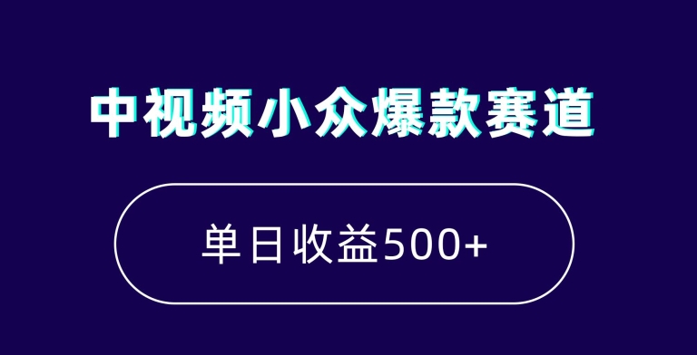 中视频小众爆款赛道，7天涨粉5万+，小白也能无脑操作，轻松月入上万【揭秘】-<a href=