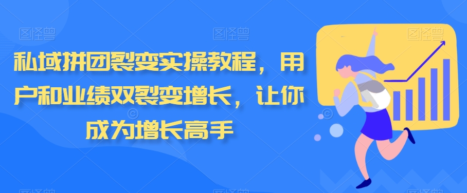 私域拼团裂变实操教程，用户和业绩双裂变增长，让你成为增长高手-<a href=