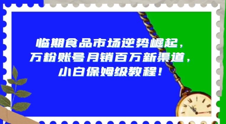 临期食品市场逆势崛起，万粉账号月销百万新渠道，小白保姆级教程【揭秘】-<a href=