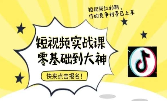 短视频零基础落地实操训练营，短视频实战课零基础到大神-<a href=