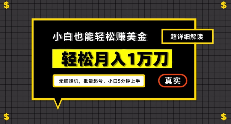 谷歌看广告撸美金2.0，无脑挂机，多号操作，月入1万刀-<a href=