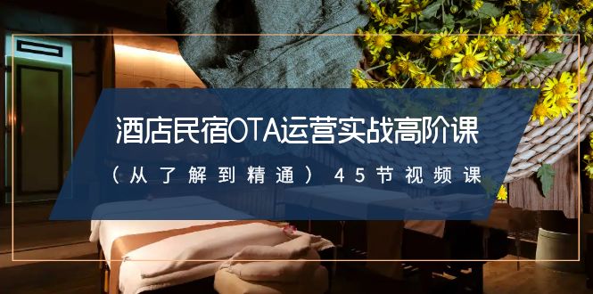 酒店民宿OTA运营实战高阶课（从了解到精通）45节视频课-<a href=