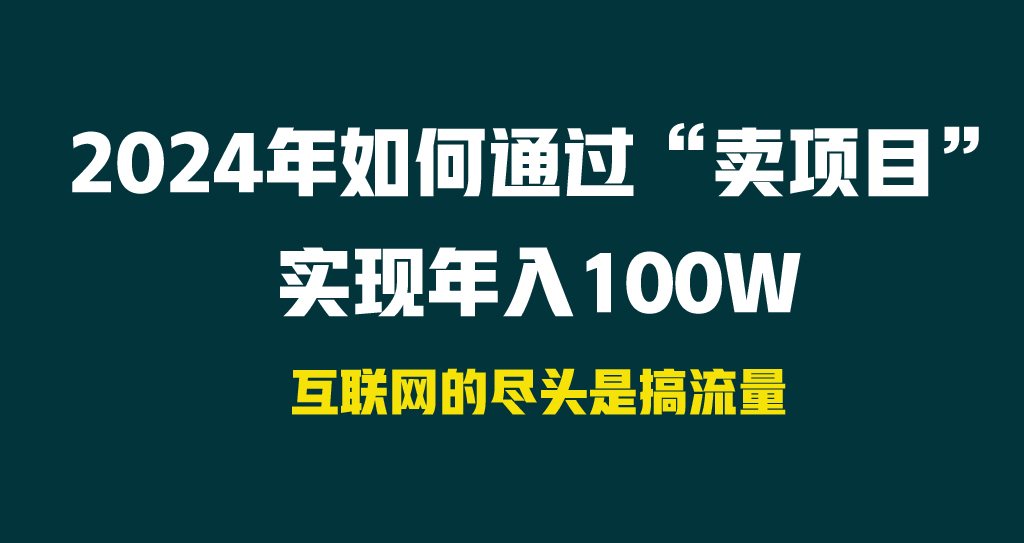（9147期） 2024年如何通过“卖项目”实现年入100W-<a href=