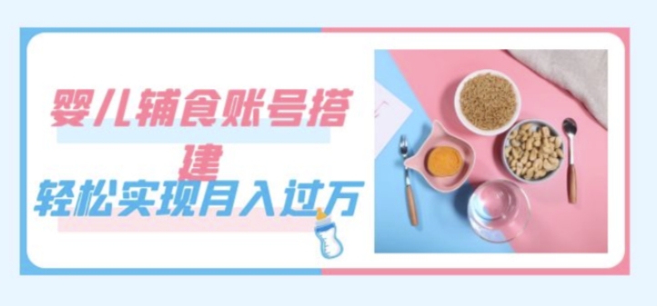 紧跟时代发展，婴儿辅食账号搭建，轻松实现月入过万（教程+素材）-<a href=