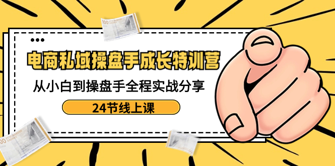 （8723期）电商私域-操盘手成长特训营：从小白到操盘手全程实战分享-24节线上课-<a href=