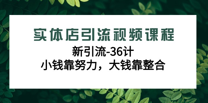 实体店引流视频课程，新引流-36计，小钱靠努力，大钱靠整合（48节课）-<a href=