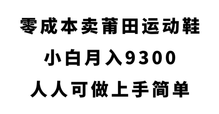 零成本卖莆田运动鞋，小白月入9300，人人可做上手简单【揭秘】-<a href=