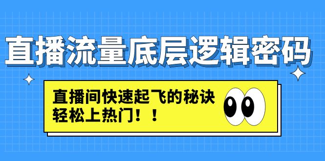 （4756期）直播流量底层逻辑密码：直播间快速起飞的秘诀，轻松上热门-<a href=