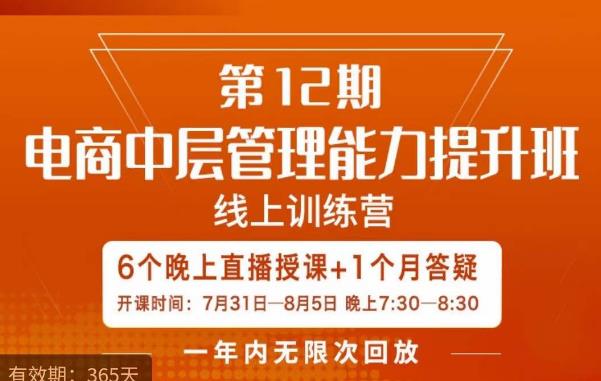 陈少珊·电商中层管理能力提升班，学习对象-电商公司各个岗位的主管，20人人以内的电商公司老板-<a href=