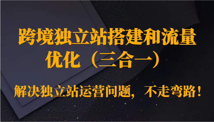 跨境独立站搭建和流量优化（三合一）解决独立站运营问题，不走弯路！-<a href=