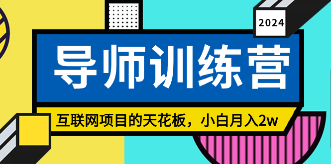 （8618期）《导师训练营》互联网项目的天花板，小白月入2w-<a href=