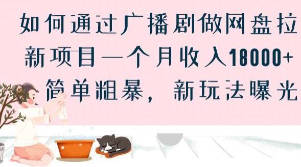 如何通过广播剧做网盘拉新项目一个月收入18000+，简单粗暴，新玩法曝光【揭秘】-<a href=