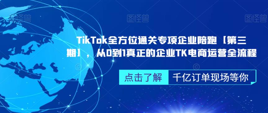 ‎TikTok全方位通关专项企业陪跑【第三期】，从0到1真正的企业TK电商运营全流程-<a href=