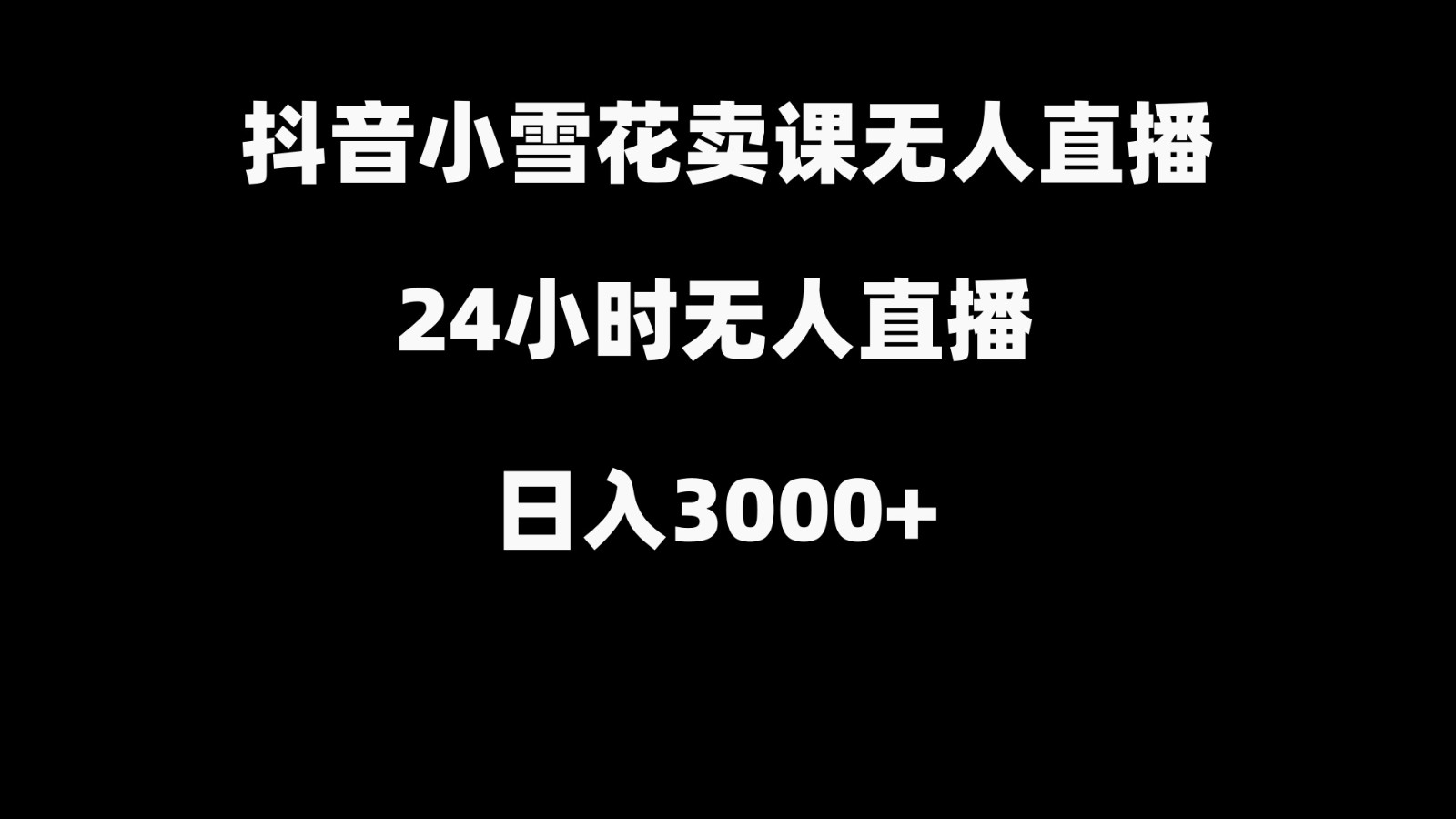 抖音小雪花卖缝补收纳教学视频课程，无人直播日入3000+-<a href=