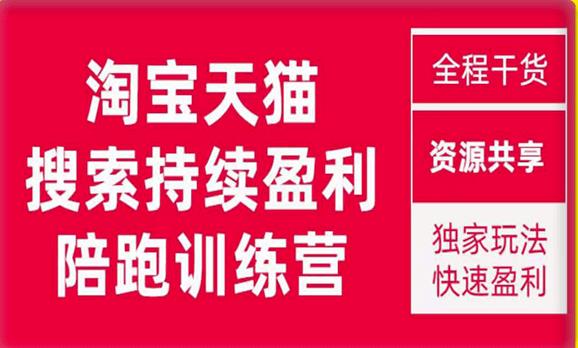 2023未见【無山】淘宝天猫搜索持续盈利陪跑训练营，独家玩法，快速盈利-<a href=