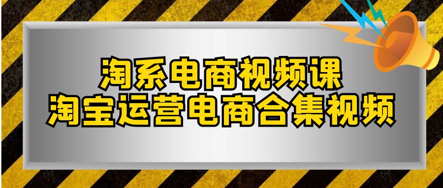 淘系电商视频课，淘宝运营电商合集视频（33节课）-<a href=