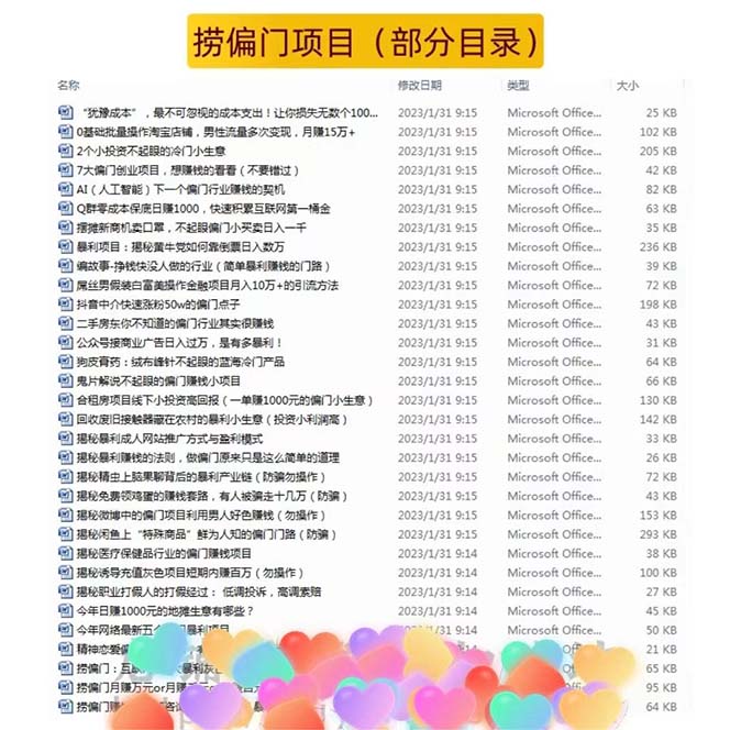 （5750期）千款捞偏门小本创业小项目，总有一款适合你【无水印】-<a href=