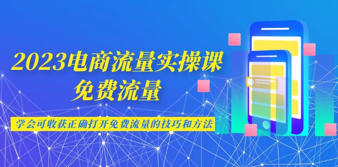 （6880期）2023电商流量实操课-免费流量，学会可收获正确打开免费流量的技巧和方法-<a href=