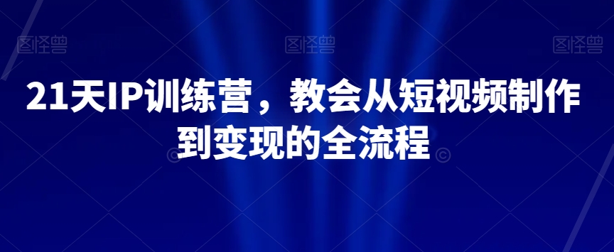 21天IP训练营，教会从短视频制作到变现的全流程-<a href=