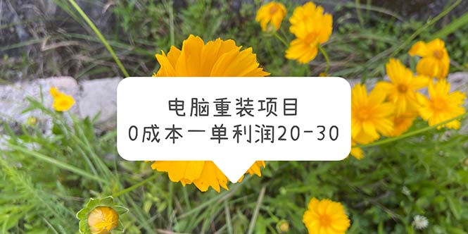 （5882期）电脑系统重装项目，0成本一单利润20-30-<a href=