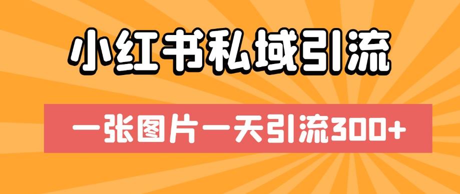 小红书私域引流，一张图片一天引流300+【揭秘】-<a href=
