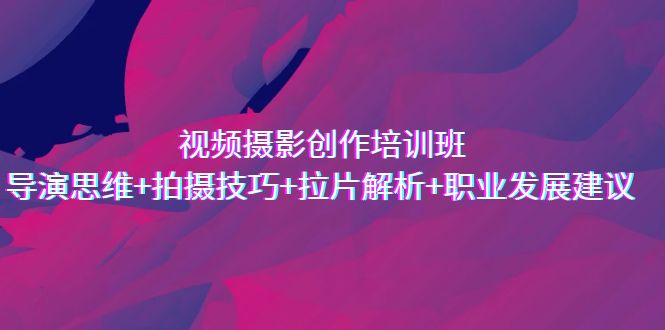 （7018期）视频摄影创作培训班，导演思维+拍摄技巧+拉片解析+职业发展建议-<a href=