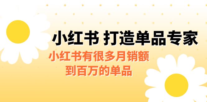 [小红书]某公众号付费文章《小红书 打造单品专家》小红书有很多月销额到百万的单品-<a href=