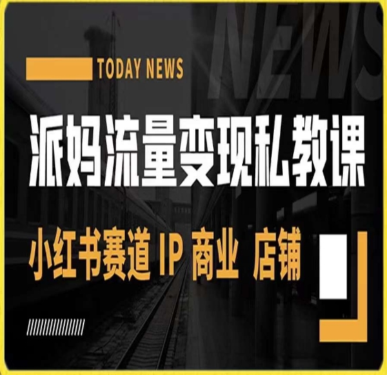 派妈流量变现私教课，小红书赛道IP  商业  店铺-<a href=