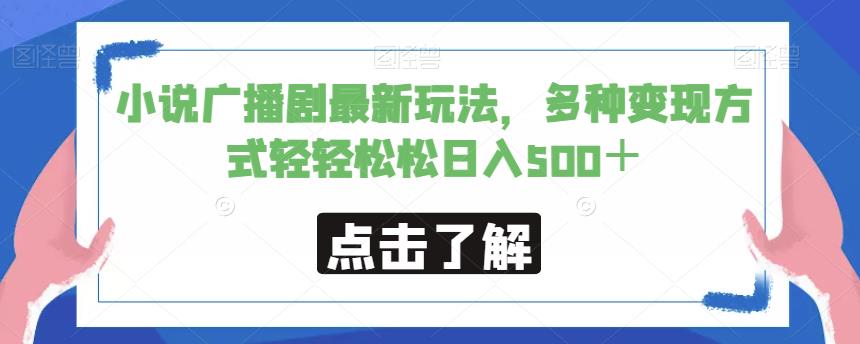 小说广播剧最新玩法，多种变现方式轻轻松松日入500＋【揭秘】-<a href=