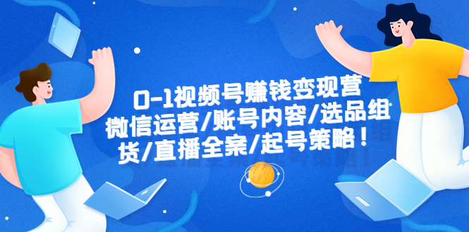 （6340期）0-1视频号赚钱变现营：微信运营-账号内容-选品组货-直播全案-起号策略！-<a href=
