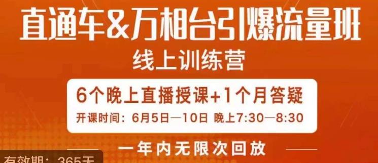 直通车&万相台引爆流量班，6天打通你开直通车·万相台的任督二脉-<a href=
