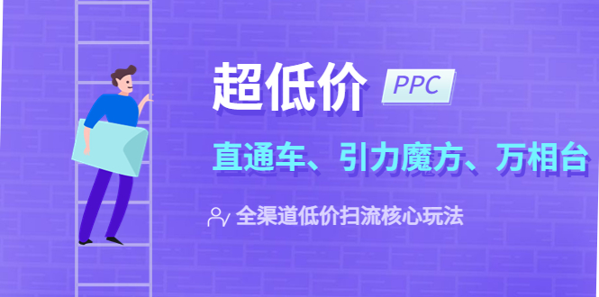 （5659期）2023超低价·ppc—“直通车、引力魔方、万相台”全渠道·低价扫流核心玩法-<a href=