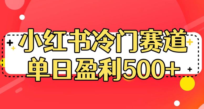 小红书冷门赛道，单日盈利500+【揭秘】-<a href=
