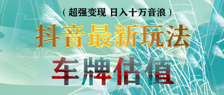 （5236期）抖音最新无人直播变现直播车牌估值玩法项目 轻松日赚几百+【详细玩法教程】-<a href=