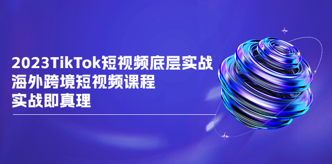 （6797期）2023TikTok-短视频底层实战，海外跨境短视频课程，实战即真理-<a href=