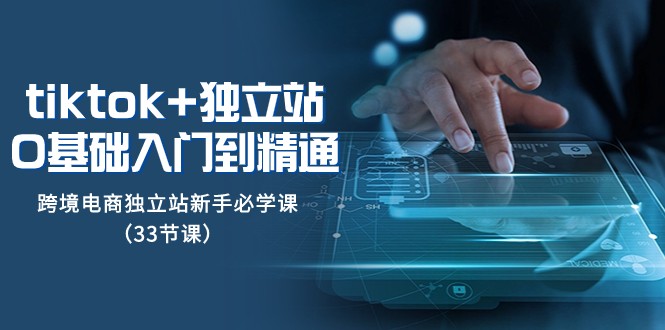 Tiktok+独立站从0基础入门到精通，跨境电商独立站新手必学课（33节课）-<a href=