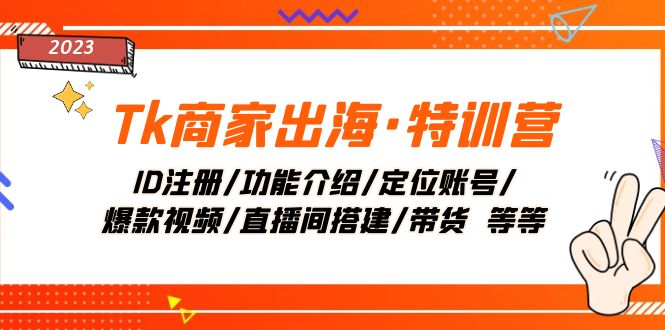 （7974期）Tk商家出海·特训营：ID注册/功能介绍/定位账号/爆款视频/直播间搭建/带货.-<a href=