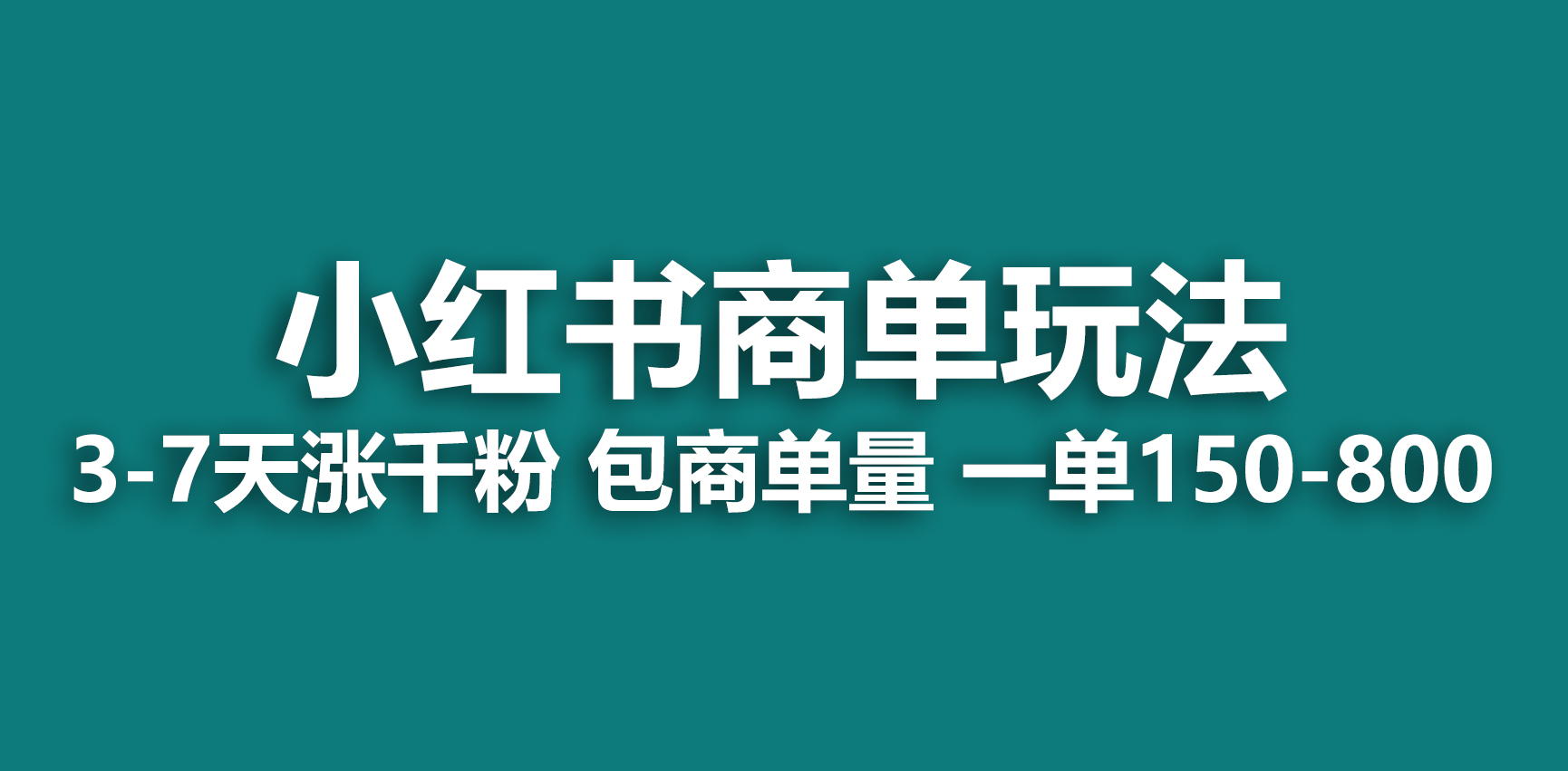 （6698期）小红书商单玩法，一周破千粉，商单接到手软，一单150-800-<a href=