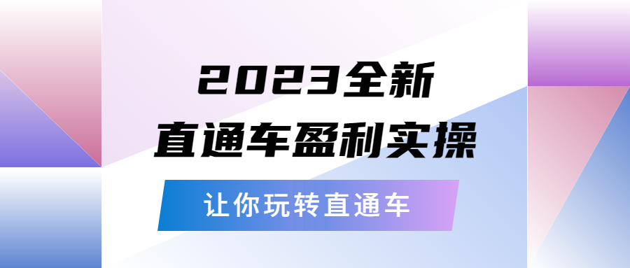 （5714期）2023全新直通车·盈利实操：从底层，策略到搭建，让你玩转直通车-<a href=