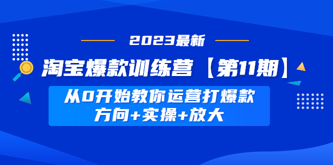 （4784期）淘宝爆款训练营【第11期】 从0开始教你运营打爆款，方向+实操+放大-<a href=