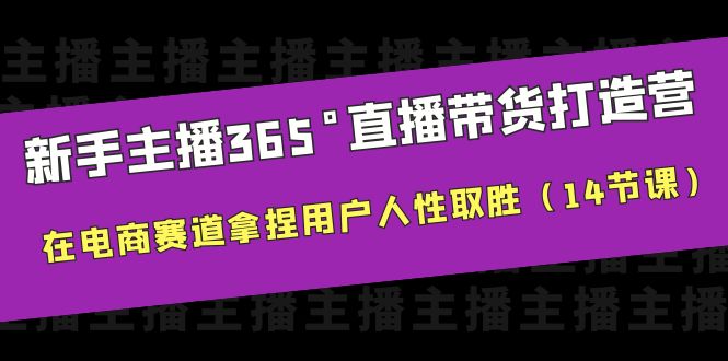 （6389期）新手主播365°直播带货·打造营，在电商赛道拿捏用户人性取胜（14节课）-<a href=