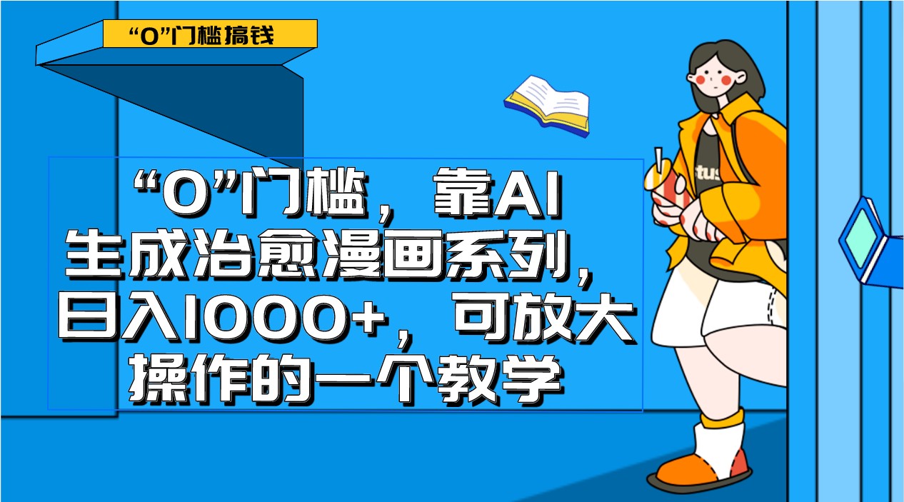 0门槛，靠AI生成治愈漫画系列，日入1000+，可放大操作的一个教学-<a href=