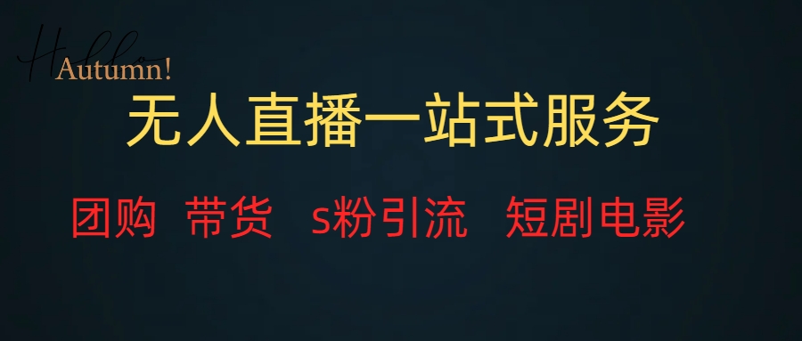 （7654期）无人直播全套服务，变现稳定-<a href=