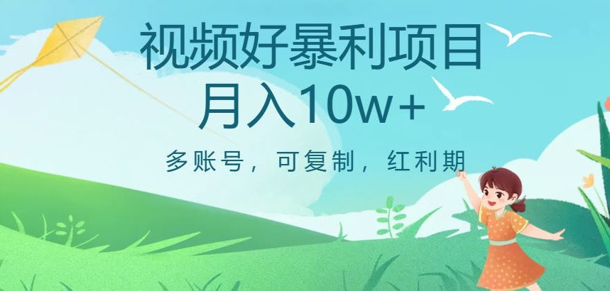 视频号暴利项目，多账号，可复制，红利期，月入10w+【揭秘】-<a href=