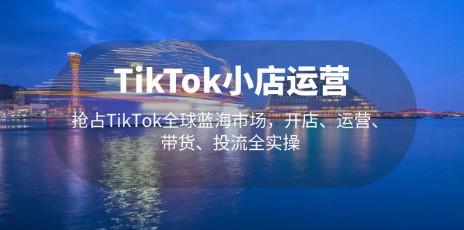 （5200期）TikTok小店运营 抢占TikTok全球蓝海市场，开店、运营、带货、投流全实操-<a href=