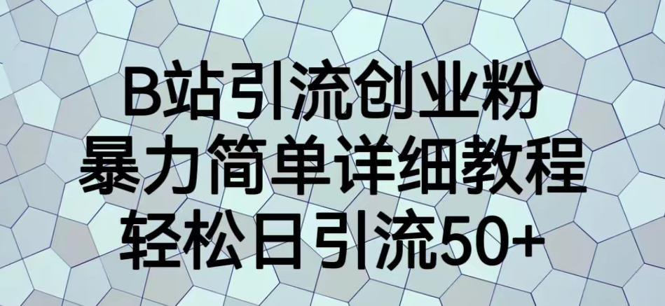B站引流创业粉，暴力简单详细教程，轻松日引流50+【揭秘】-<a href=